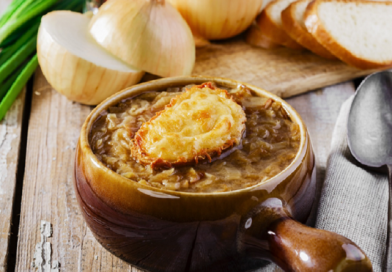 Puff Pastry over French Onion Soup