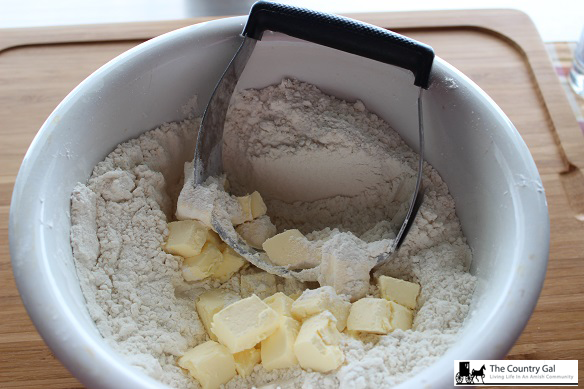 butter in flour for biscuits